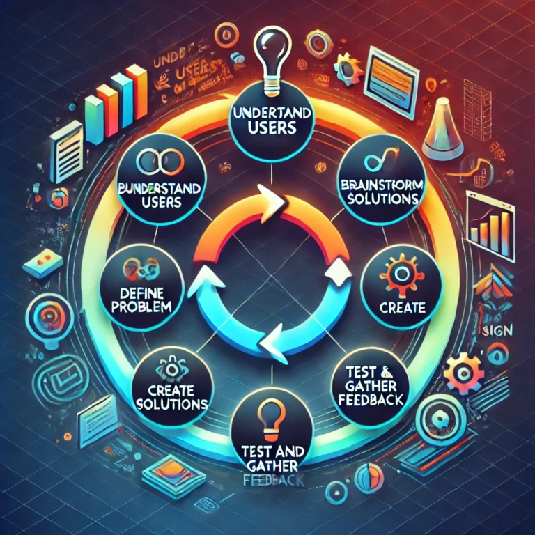 DALL·E 2025-01-14 22.48.50 - A visually appealing and modern illustration representing the concept of navigating the product design process