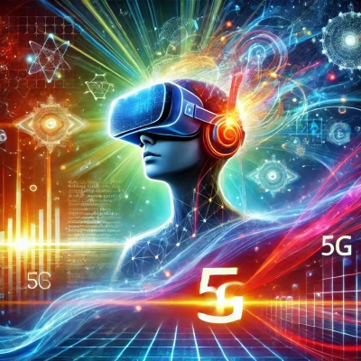 DALL·E 2025-01-09 23.07.15 - A vibrant and futuristic illustration of a user wearing a VR headset. The user is immersed in a digital environment with glowing data waves and futuri